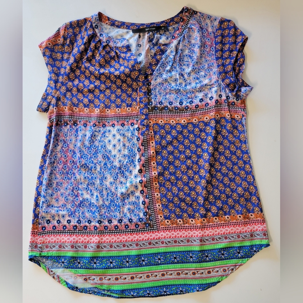 Fun 2 fun bohemian multicolor blouse